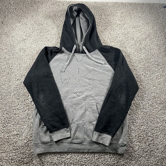 Fanatics Other - Vintage Wisconsin Badgers Sweater Mens Large Gray Faded NCAA Hoodie Streetwear
